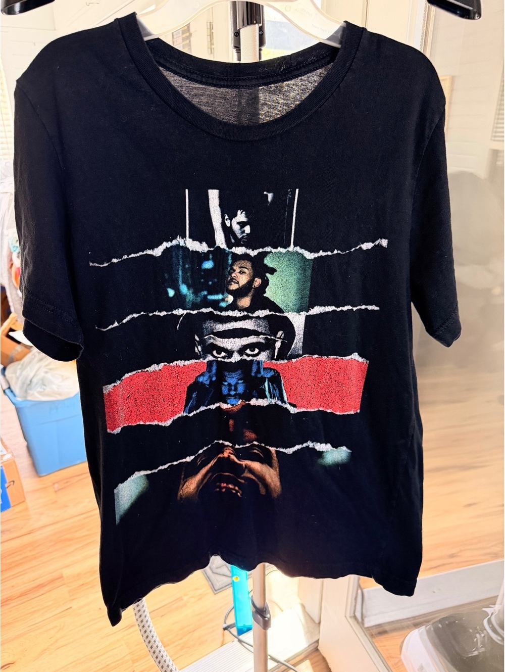 The Weeknd Graphic T-Shirt Black Photo Collage Short Sleeve Estimated Medium